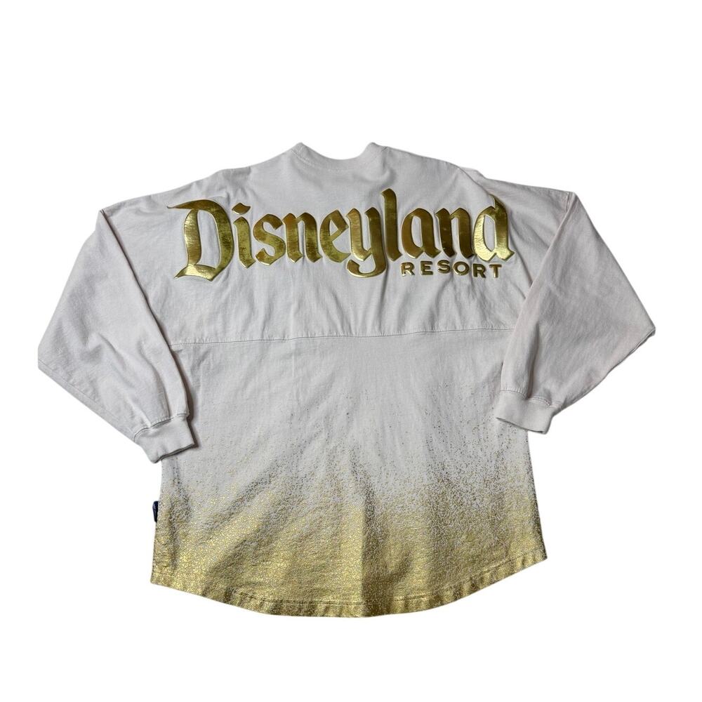 Disney Spirit Jersey Blush Pink Gold Foil Splatter Size Medium Disneyland Resort